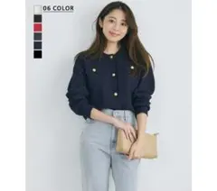 み様専用　ゴールドボタンカーディガン　ネイビー