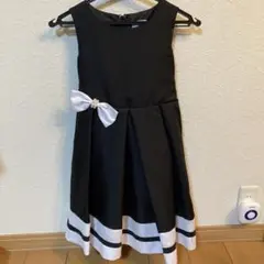 キャサリンコテージ　 黒と白のノースリーブワンピース