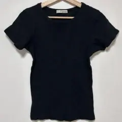 [SHOO・LA・RUE] ブラック 黒 半袖Tシャツ シンプル 無地 定番