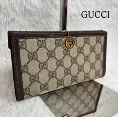 ✨美品✨ グッチ GGスプリーム お札入れ インターロッキング ブラウン