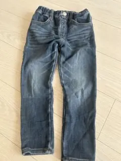 ハートポケット デニムパンツ、裏起毛、暖パン