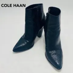 COLE HAAN　ショートブーツ　サイドジップ　パイソン　ポインテッドトゥのサムネイル