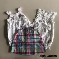 Ralph Lauren 刺繍ブラウス +刺繍ロンパース ２点 70㎝