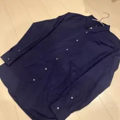 新品ユニクロプラスJネイビー 長袖シャツ Lサイズ