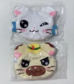 2個セット　リボンちゃん　タイショーくん　とっとこハム太郎　フェイスポーチ