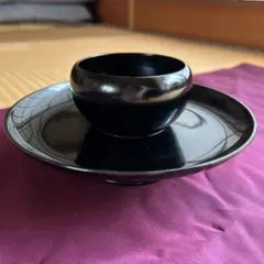 茶道具 天目台　漆器 直径約18高さ約8センチ