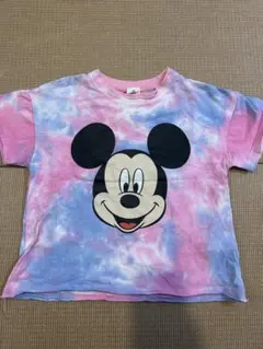 ディズニー　ミッキー　タイダイTシャツ　【110】