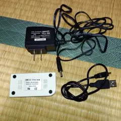 USB2.0 4PORT USB HUB (電源アダプタ付)のサムネイル
