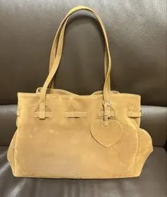 Chico ブラウン スエード ハンドバッグ ハートタグ付き