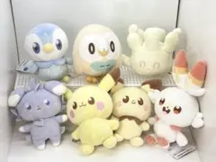【まとめ売り7点】ポケモン ポケピースぬいぐるみ セット ピカチュウ ポッチャマ