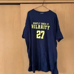 未使用　ネイビー 半袖Tシャツ ロゴプリント 27 ４Ｌ　しまむら