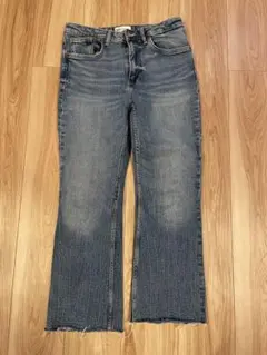 ZARAフレアデニムパンツ38美品
