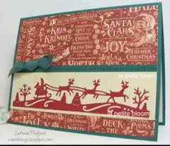 190 カッティングダイ クリスマス Santa ReindeerSleigh