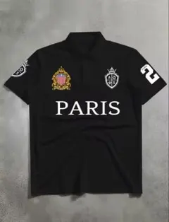 PARIS ロゴ入り 白ポロシャツ　swagポロシャツ　ビックポニー　y2k PARIS ロゴ入り 白ポロシャツ swagポロシャツ ビックポニー y2k - メルカリ