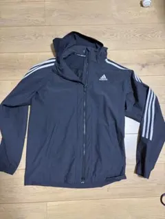 adidas ジップパーカー ブラック　ウィンドブレーカー