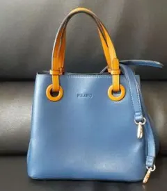 最終価格 未使用級☆FILANOフィラノ 2wayショルダーバッグ ネイビー