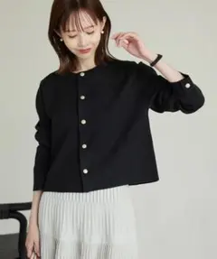 ROPÉ PICNIC ミラノリブ金ボタンニットカーディガン