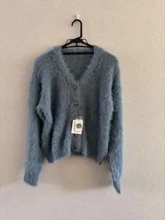 お値下げしました‼️ BLUE シャギーカーディガン