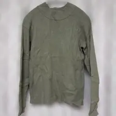 GLOBAL WORK 長袖ニット カーキ M