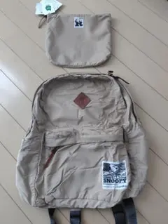 【新品未使用】スヌーピー ベージュ ナイロンリュック