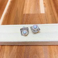 【新品・百貨店商品／総本店】2304天女級WGアコヤ真珠ピアス 新品・百貨店商品／総本店】2443花珠級から天女級の間アコヤ真珠綺麗な