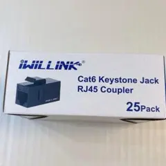 iwillink RJ45 Cat6 キーストーンカプラー 25個 ブラック