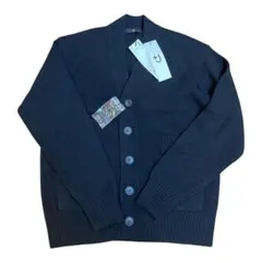 【新品タグ付】＋J プレミアムラムVネックカーディガン（長袖）【ネイビー・M】