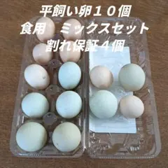 平飼い卵１０個【食用　ミックスセット】＋割れ保証４個のサムネイル