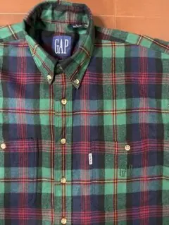 珍品 90s OLD GAP ネルシャツ美品 L チェック柄 オールドギャップ