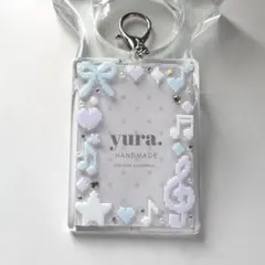 レジン デコ トレカキーホルダー トレカケース B8 韓国 音符 ウィッシュコア