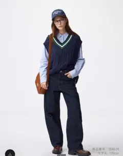 GU ジーユー バレルレッグジーンズ[丈標準71.0～75.0cm]