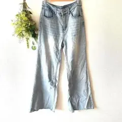 T0395 デイジー　デニムパンツ　M 美品　ケミカルウォッシュ　セール