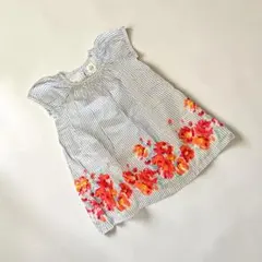GAP ベビー 半袖 ストライプ 花柄 ワンピース 80