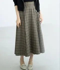 MISCH MASCH ミッシュマッシュ フレアボリュームスカート チェック柄