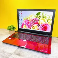 おしゃれ赤❣Coreⅰ5✨新品SSDで快適✨薄型 フルHD カメラ付き 仕事趣味