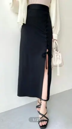 【新品】RESEXXY　レースアップスリットスカート