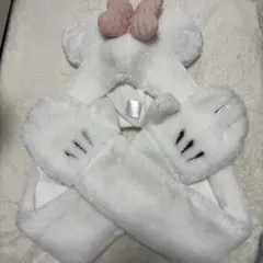 ディズニー マフラーキャップ 白 ミニー