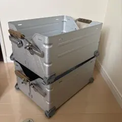 【希少】アルミ製 折りたたみコンテナボックス ヴィンテージ風 おしゃれ 収納 希少】アルミ製 折りたたみコンテナボックス ヴィンテージ風 おしゃれ