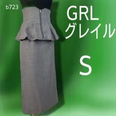 GRL マルチwayコルセット付きタイトスカート　S 千鳥柄
