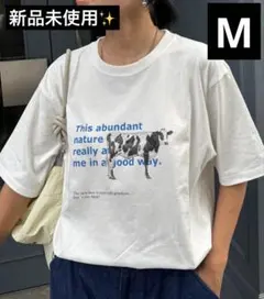 新品未開封☆牛グラフィックTシャツ Mサイズ / Ciaopanic Typy