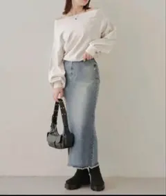 NICE CLAUP オフショルスウェット