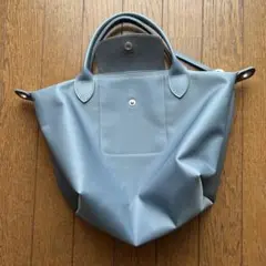 LONGCHAMP グレー レザートートバッグ