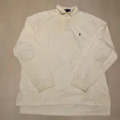Ralph Lauren アイボリー 長袖　ラグビーシャツ