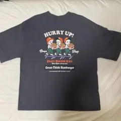 WEGO Tシャツ チャコールグレー ビッグ グレー ビッグ プリント