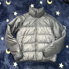 【希少】オールドUNIQLO ユニクロ ダウンジャケット スタンドカラー グレー