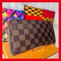 良品　ルイヴィトン ダミエ ジッピーウォレット ラウンドファスナー 長財布