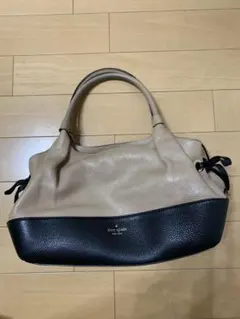 kate spadeベージュ ブラック ハンドバッグ