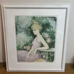 美品 斉藤秀夫「フランス人形」リトグラフ 直筆サイン入り 額縁入り 日展理事 真作保証】斉藤真一「陽の野」リトグラフ 直筆サイン E.D有り