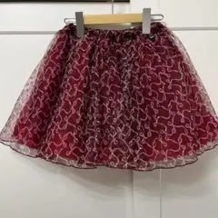 メゾピアノ　チュールスカート リボン柄　130
