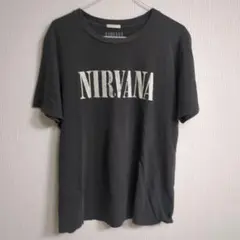【古着】GU NIRVANA バンドTシャツ Lサイズ 黒のサムネイル